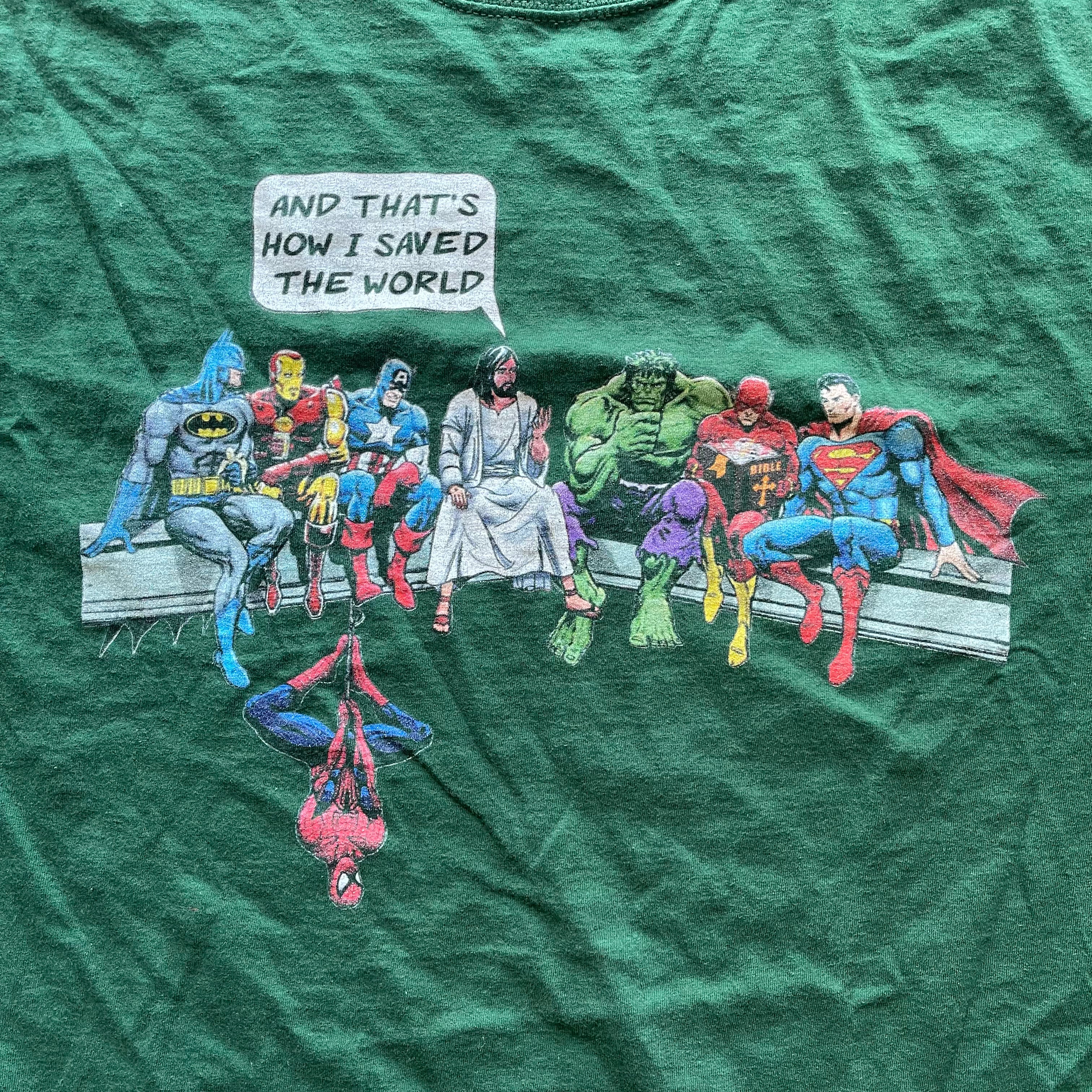Green Jesus Superhero Tee