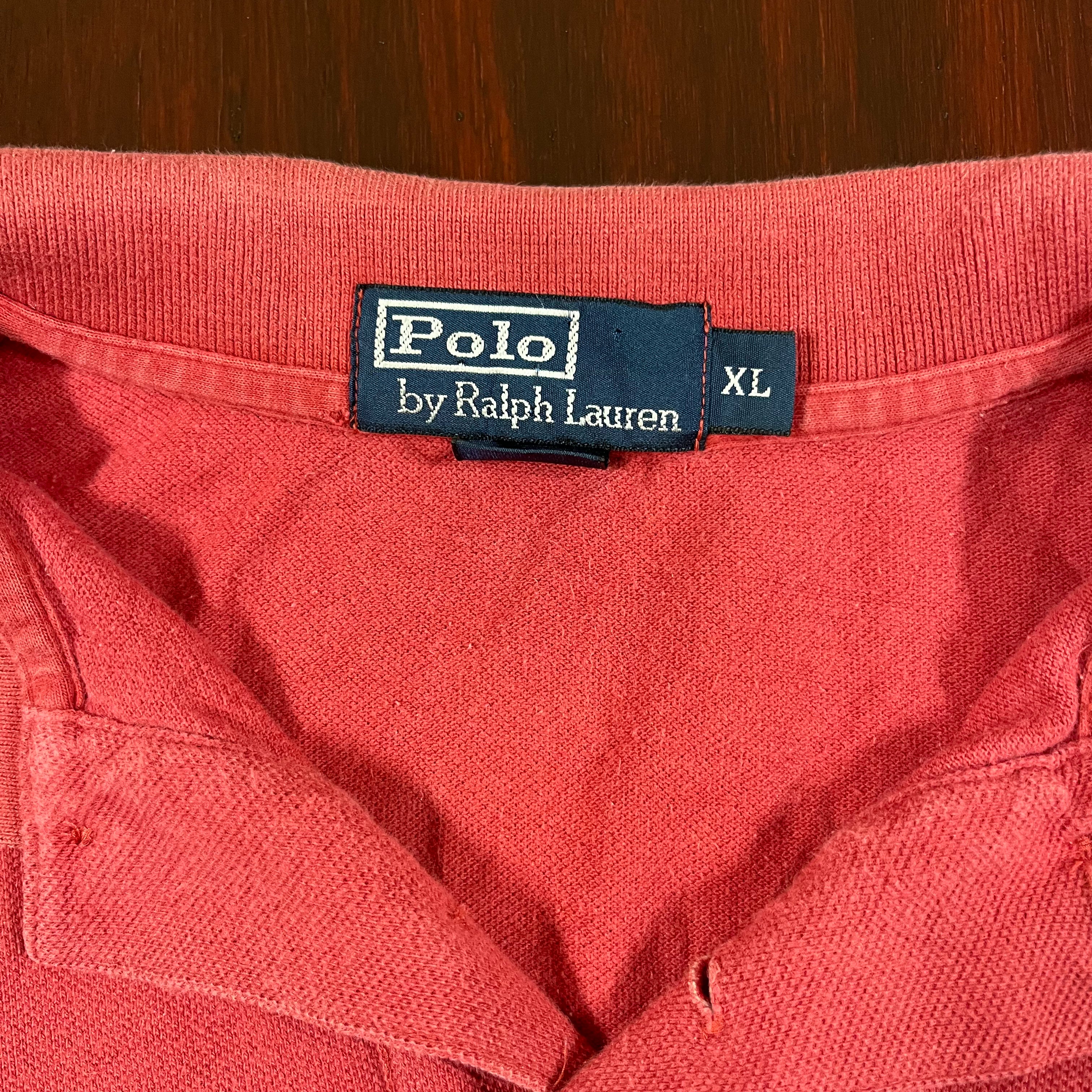 Red Ralph Lauren Polo shirt green horse and jockey