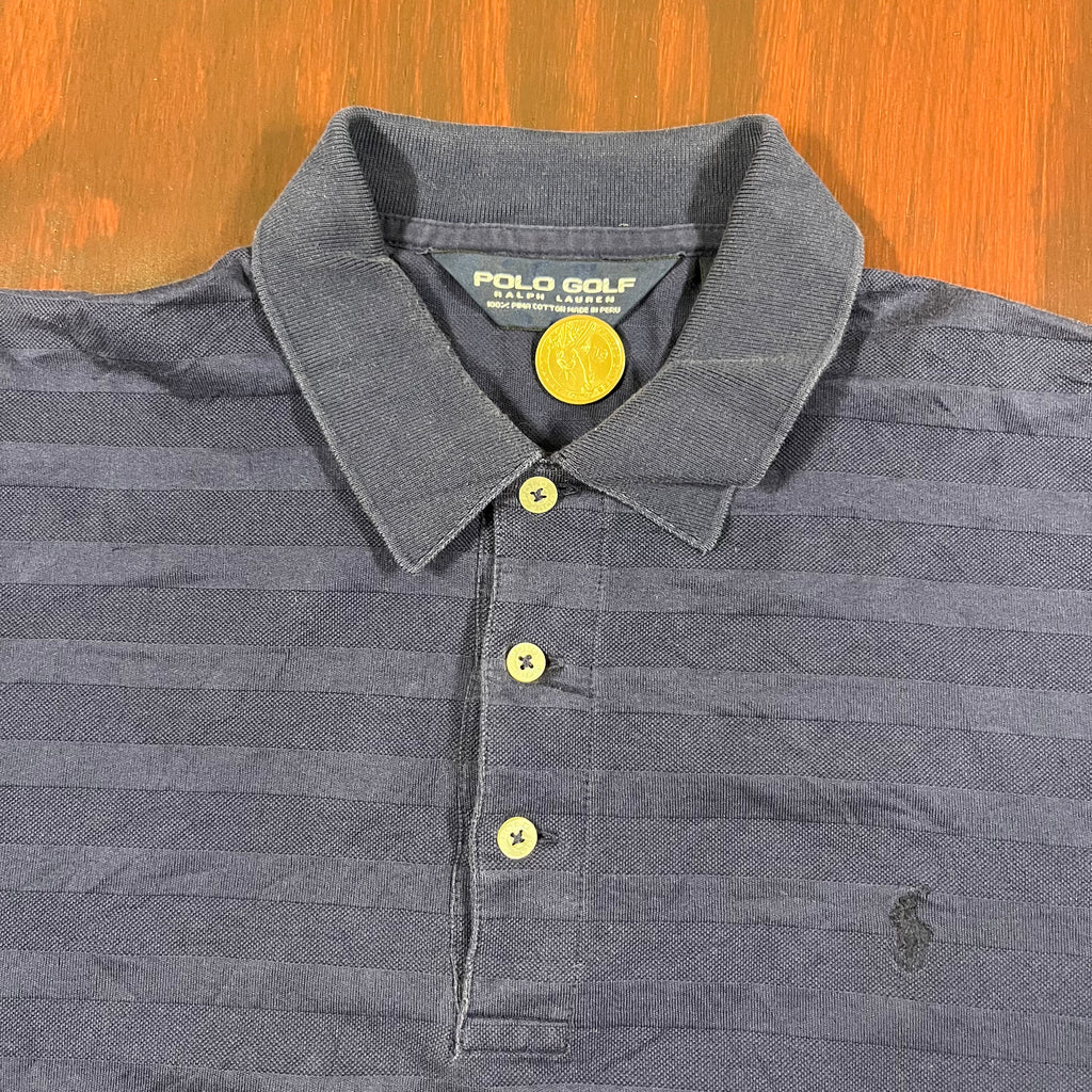 Striped Navy blue Ralph Lauren Golf Polo shirt