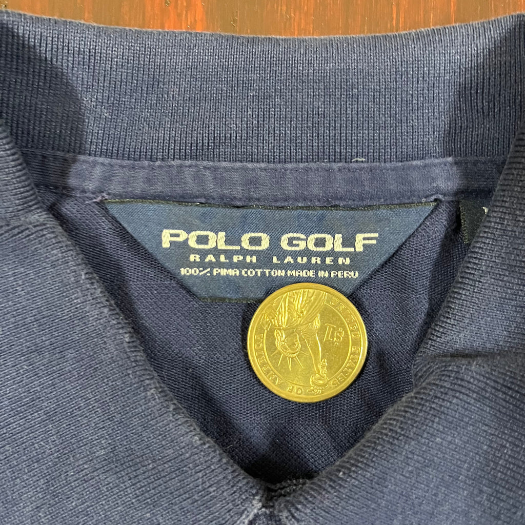 Striped Navy blue Ralph Lauren Golf Polo shirt