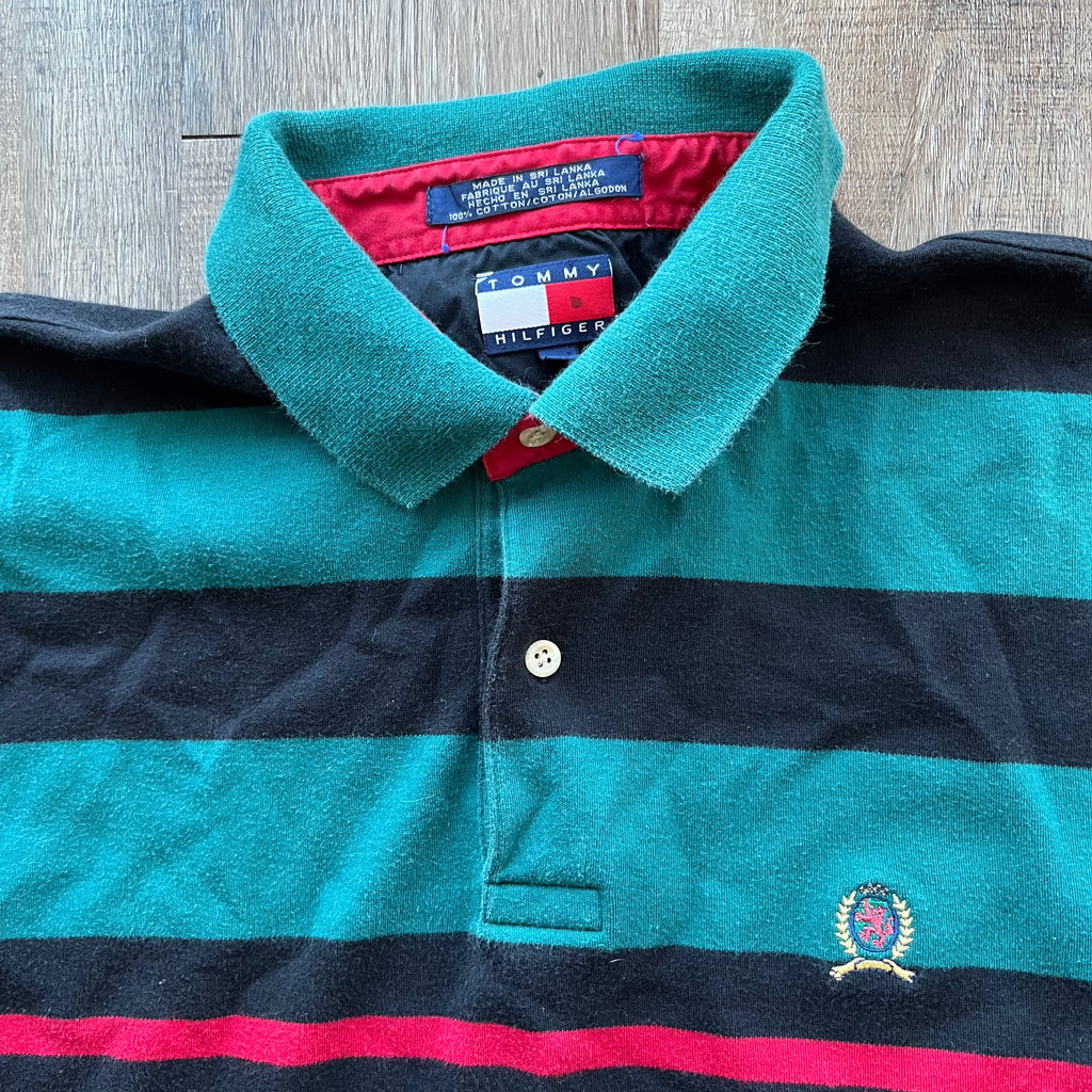Tommy Hilfiger Green Red Black Polo