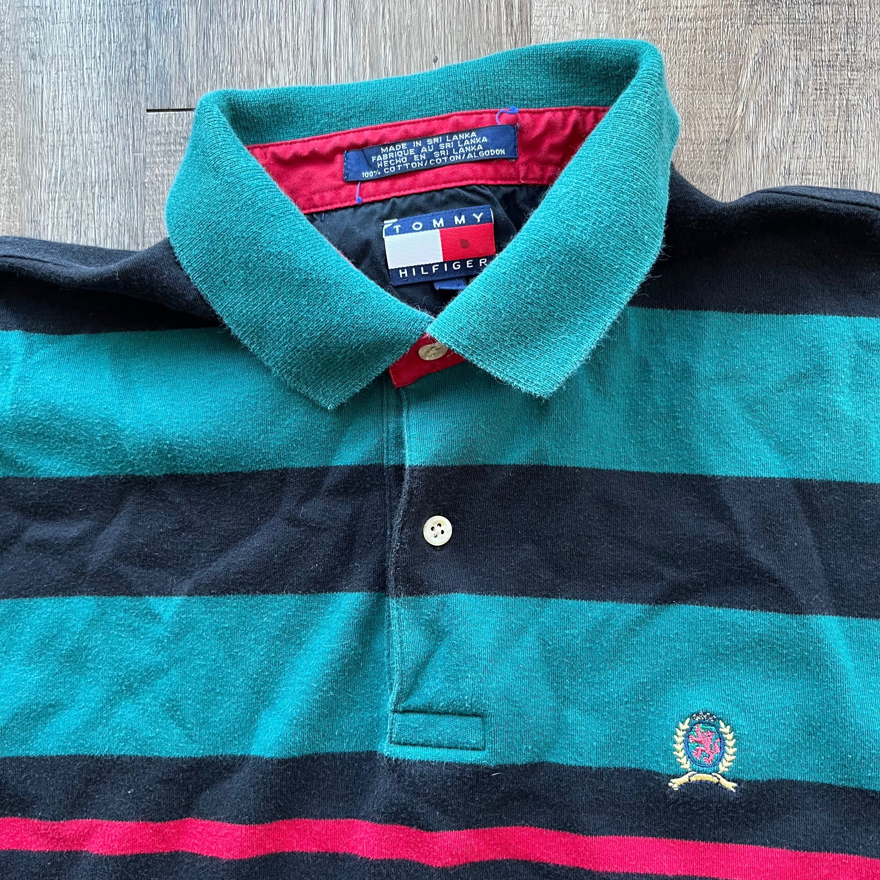 Tommy Hilfiger Green Red Black Polo